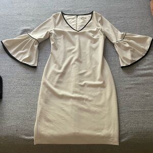 Calvin Klein white dress with black detail size 8